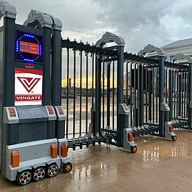  CỔNG XẾP NHÔM NHẬP KHẨU CAO CẤP V45