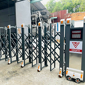 Cổng Xếp Nhôm V68N