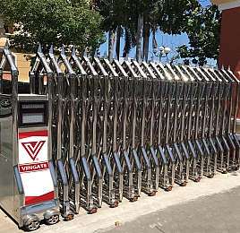 Cổng xếp tự động inox V10VN