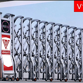 CỔNG XẾP INOX NHẬP KHẨU CAO CẤP V13B